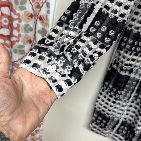 NWT Thakoon Design Nation Womens L Carnaby Street Dotted Shift Dress Black Gray - Picture 2 of 12